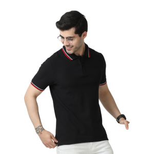 Marks & Spencer Polo T-shirt Tipping-Navy Blue