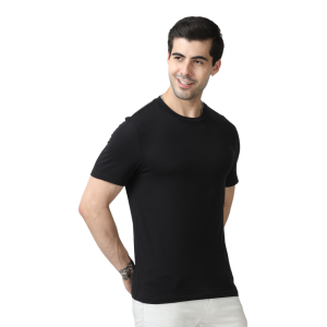 Marks & Spencer Round Neck T-shirt-Black