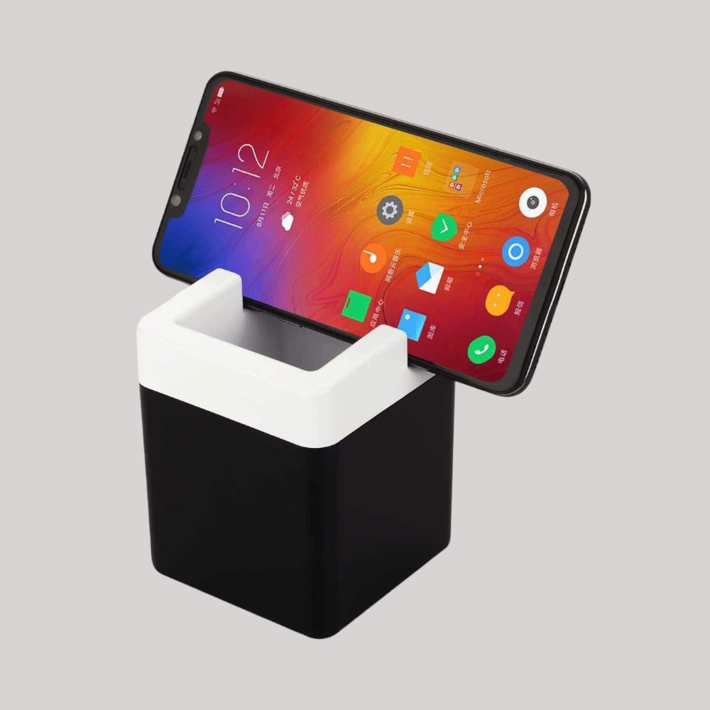 Power Glow USB Hub With Tumbler & Mobile Stand- Black - Image 6
