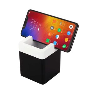 Power Glow USB Hub With Tumbler & Mobile Stand- Black