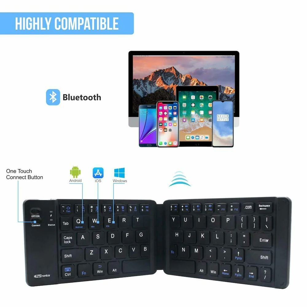 Portronics Chicklet Pocket Keyboard - Black - Image 22