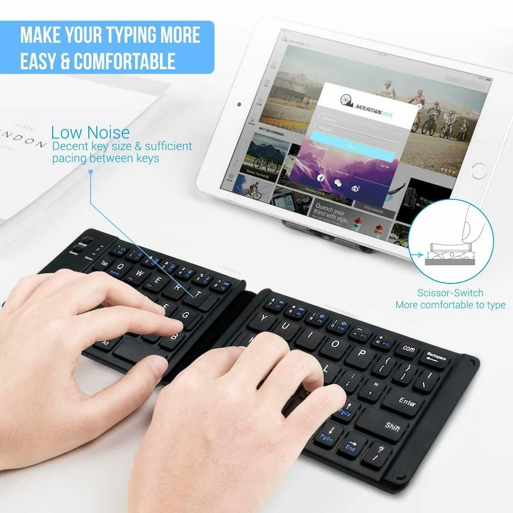 Portronics Chicklet Pocket Keyboard - Black - Image 13