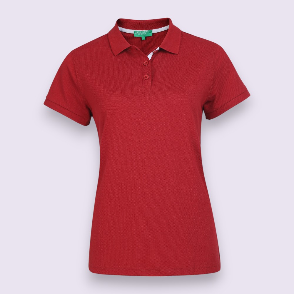 UCB Women's PC Polo T-Shirt- Maroon - Image 3