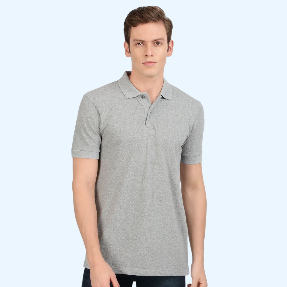Scott 6 Degree Polo T-Shirt-Grey - Image 3