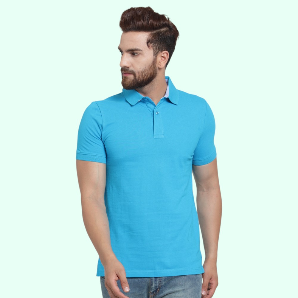 Scott AWG tommy Polo T-Shirt- Teal Blue