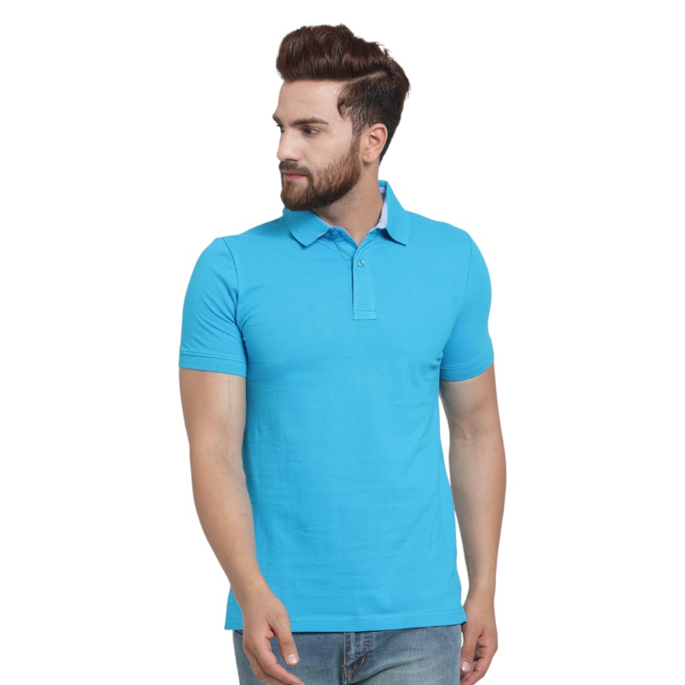 Scott AWG tommy Polo T-Shirt- Teal Blue - Image 2
