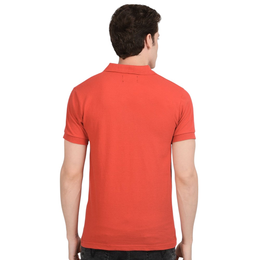 Scott AWG Solid Polo T-Shirt- Red Melange - Image 3