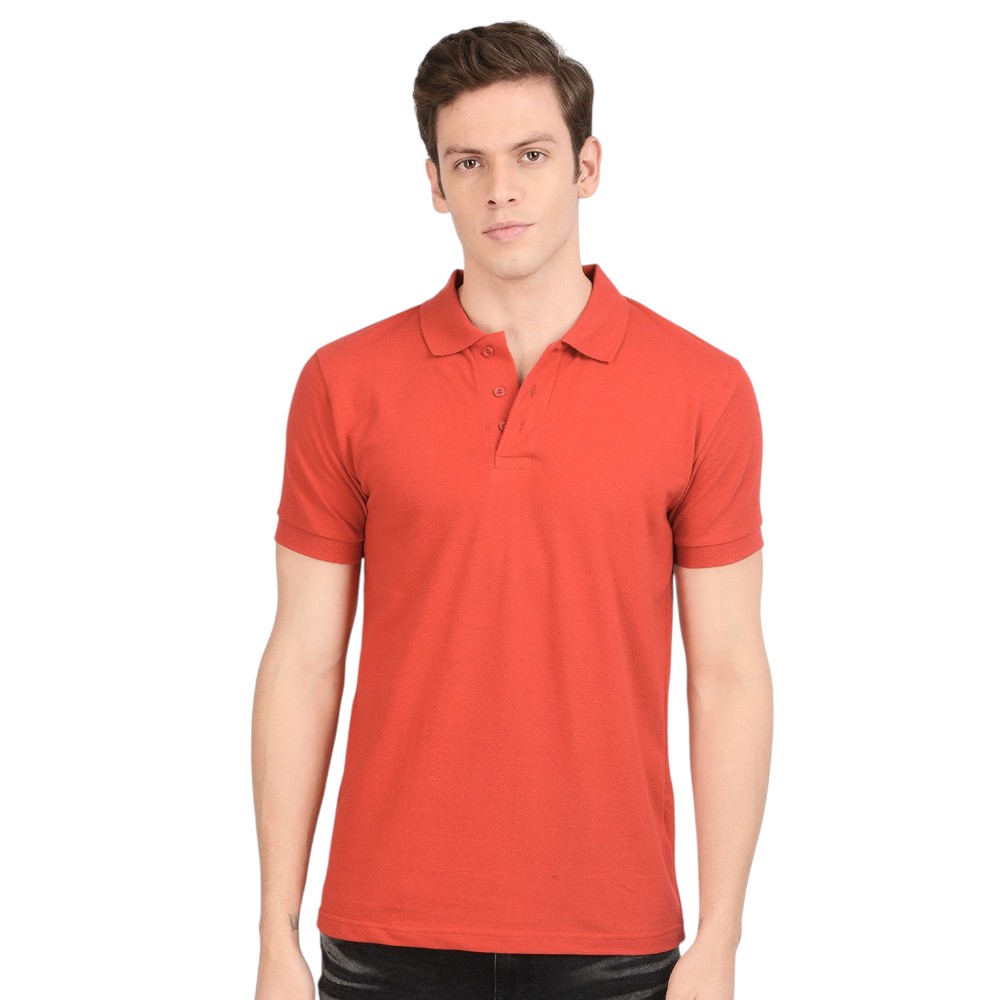 Scott AWG Solid Polo T-Shirt- Red Melange - Image 11