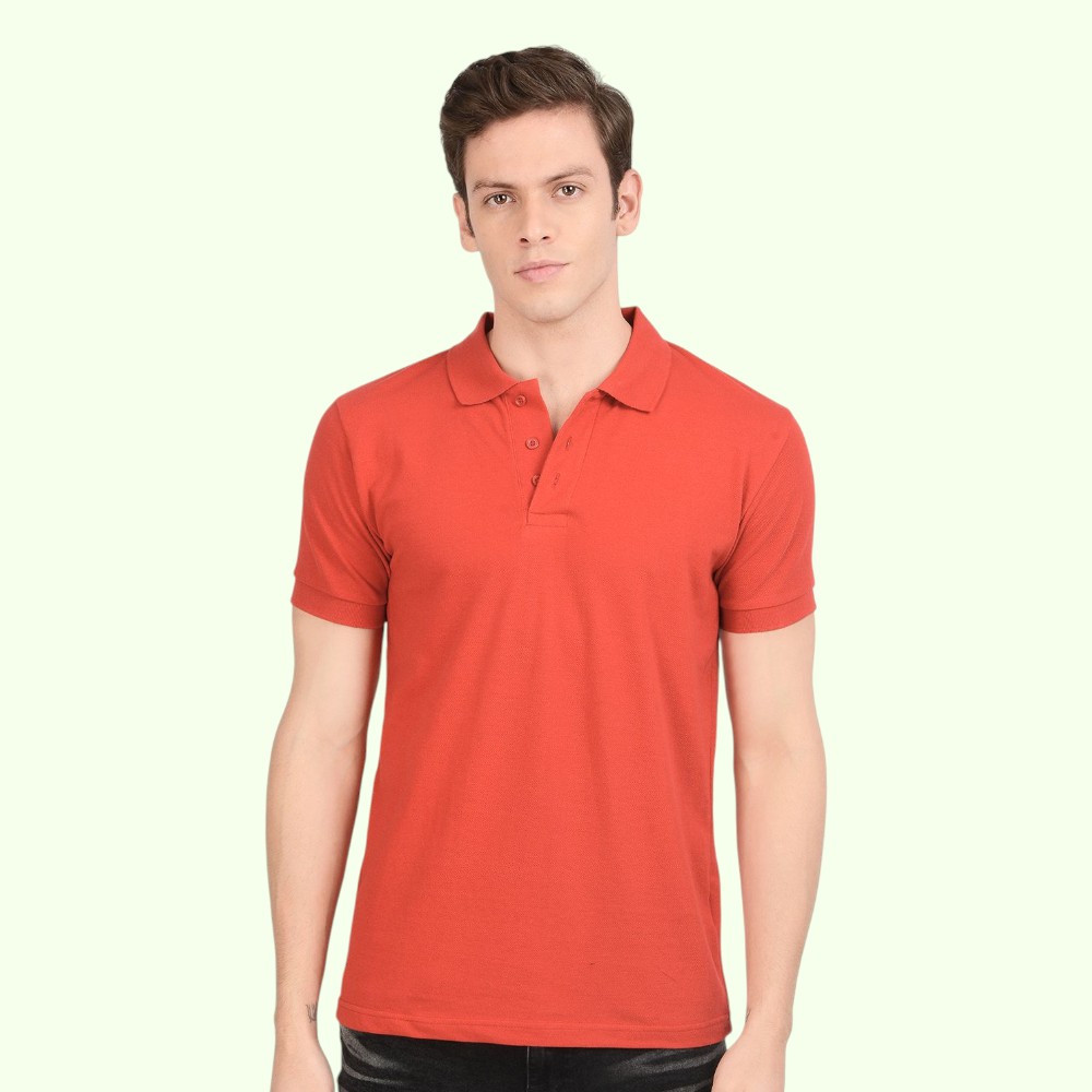 Scott AWG Solid Polo T-Shirt- Red Melange - Image 9