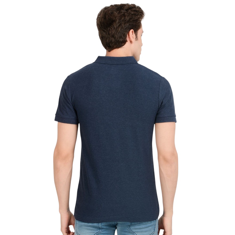 Scott Young New Polo T-Shirt- Navy Melange - Image 11