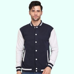 Scott AWG Varsity Jacket- Navy Blue with White