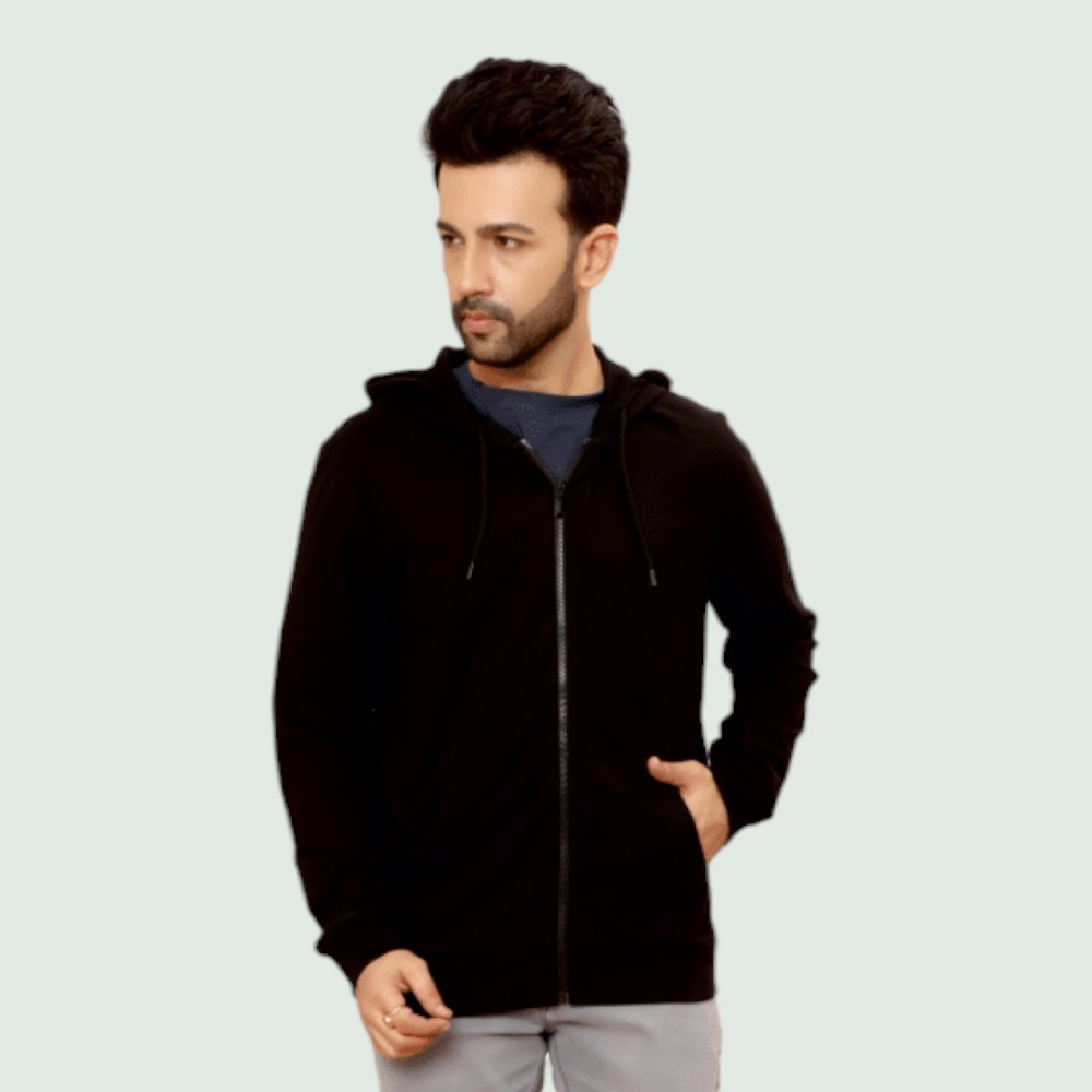 Levi's 100 % Cotton Terry Hoody With Zip- Black - Image 10