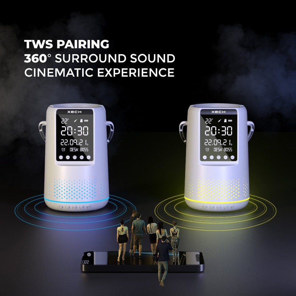 Desk Boss Multifunction Wireless Speaker - White- 10W