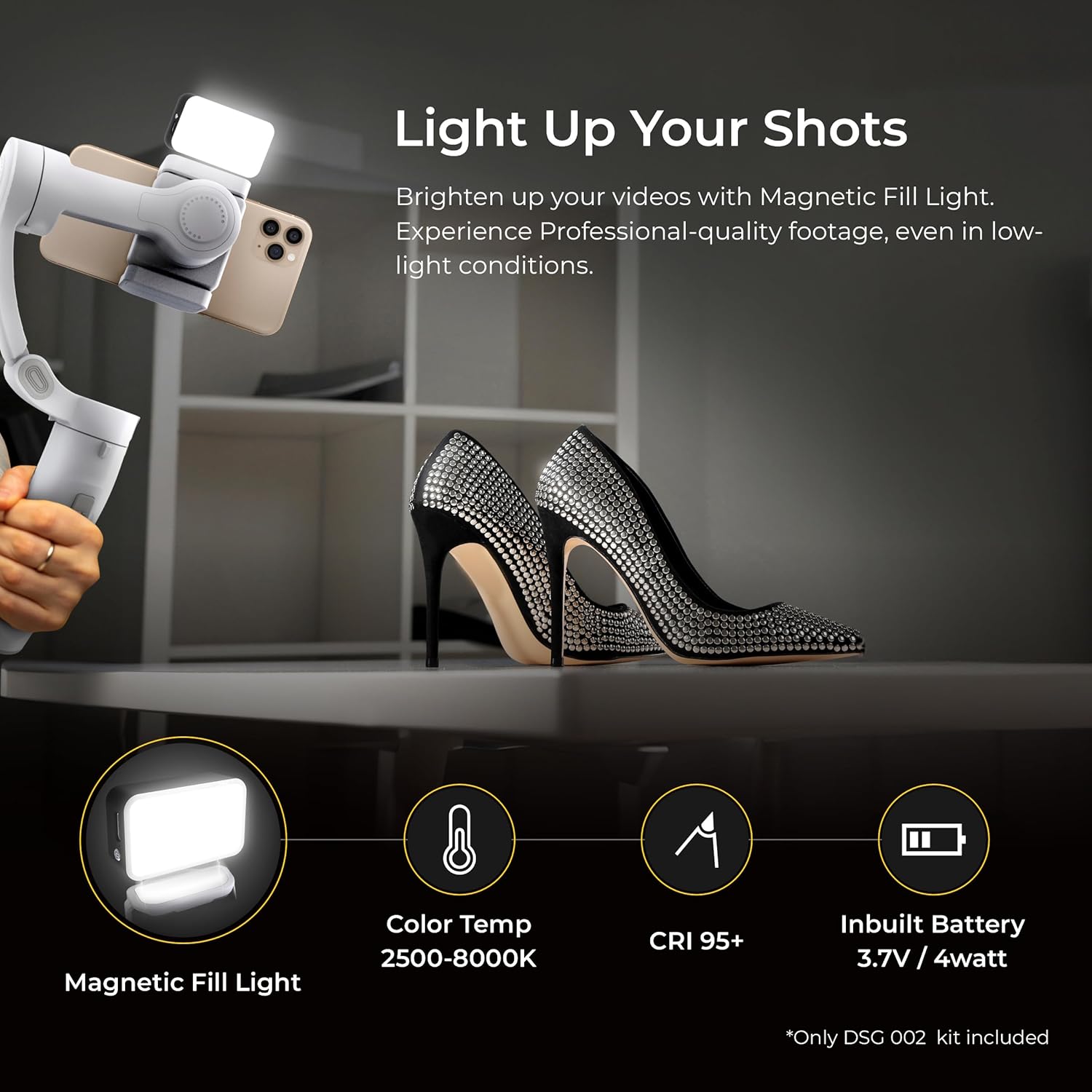 Digitek Foldable Smartphone Gimbal Stabilizer (Dsg 002)-White - Image 25