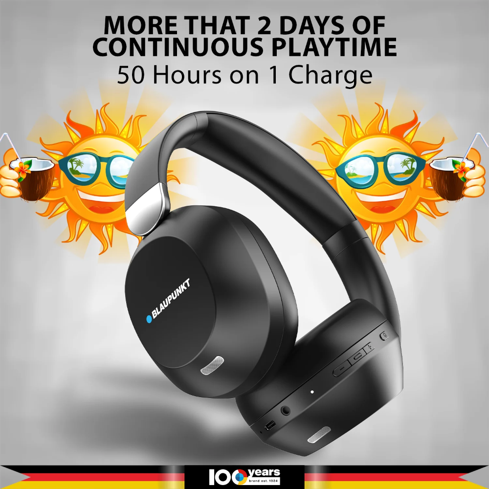 Blaupunkt Bh61 Moskha True Active Noise Cancellation- Black - Image 23