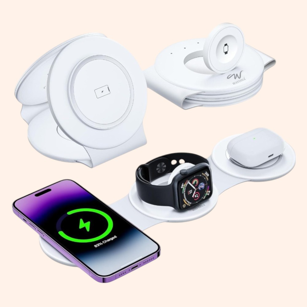 Wayona 3 IN 1 Foldable Magnetic 18W Fast Wireless Charging Pad - Image 11