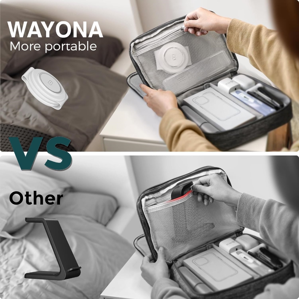 Wayona 3 IN 1 Foldable Magnetic 18W Fast Wireless Charging Pad - Image 3