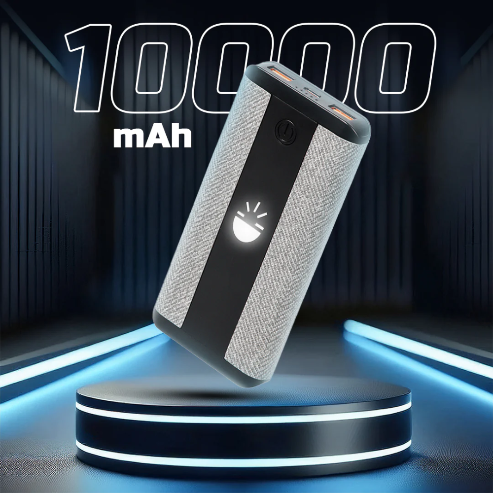 Glow Gadgets Blaze-Jute Finished Powerbank-10000mAh-Black with Grey - Image 17