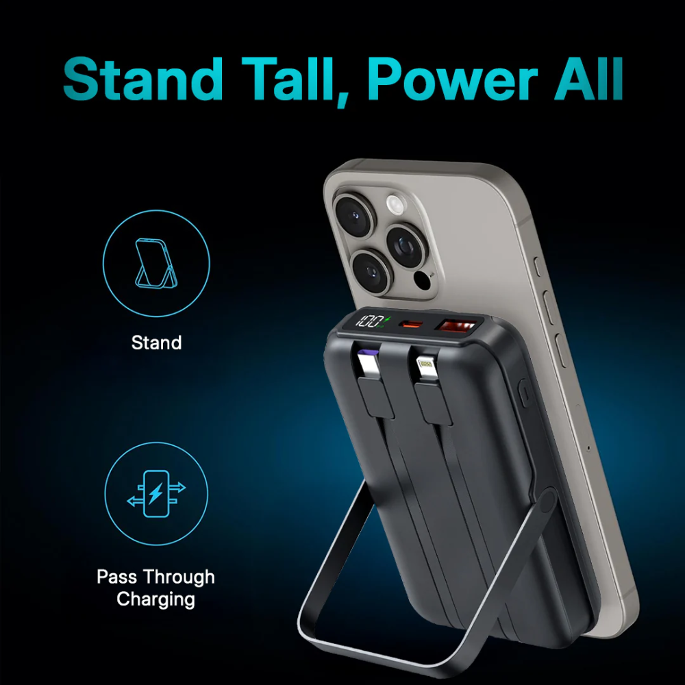 Glow Gadgets Gleam-MagSafe Powerbank Fast Charging-10000mAh-Black - Image 18