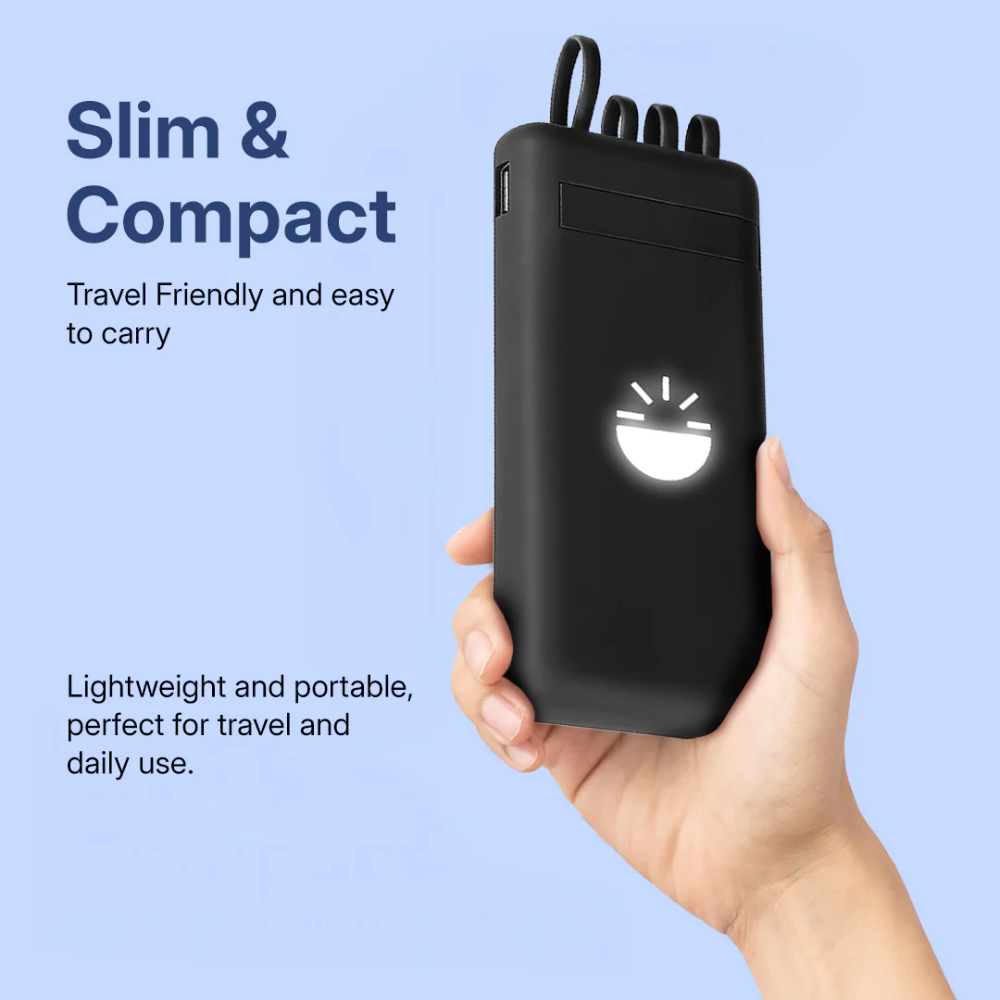 Glow Gadgets Ray-Suction With Wireless Fast Charging Powerbank-10000mAh- Black - Image 4