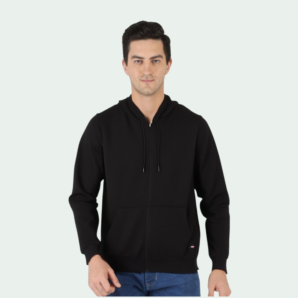 Monte Carlo Fleece Winter Hoodie Jacket- Black - Image 7