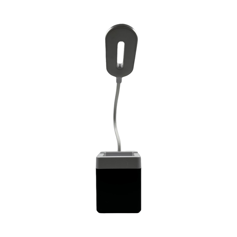 PowerGlow Table Lamp With USB Hub, Tumbler And Logo Highlight- Black - Image 2
