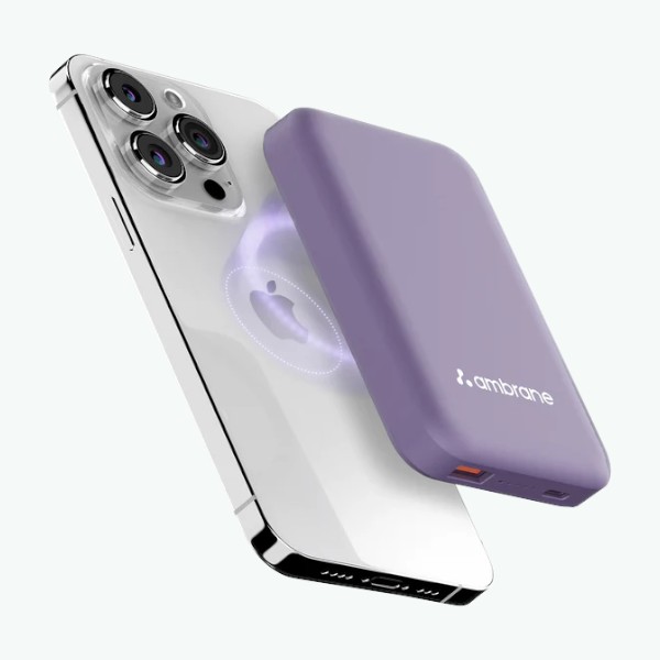 Ambrane Aerosync PB 12 10000mAh Wireless Powerbank- Purple - Image 22