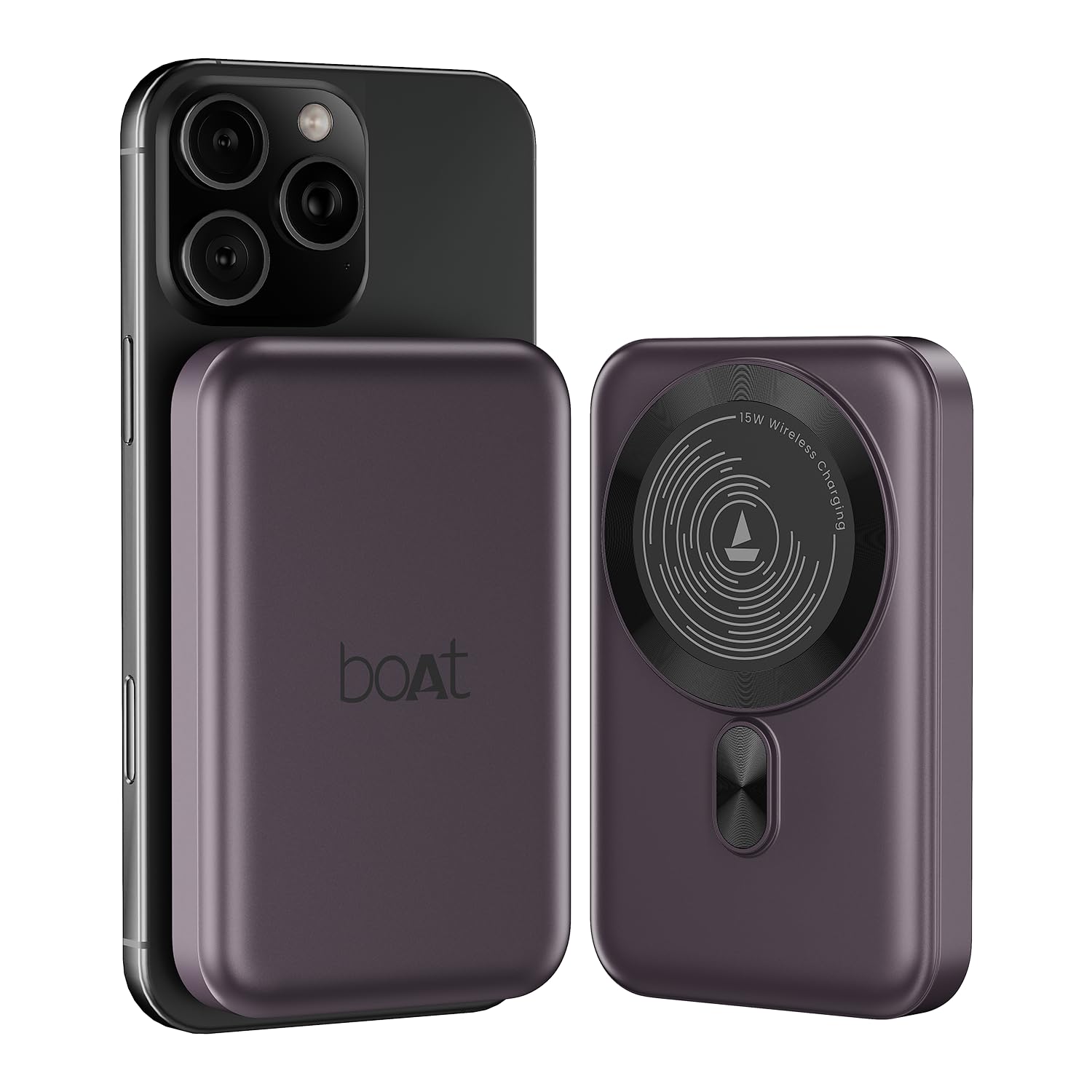 Boat Energy Shroom PB331,10000mAh Magnetic Wireless Powerbank- Purple - Image 2