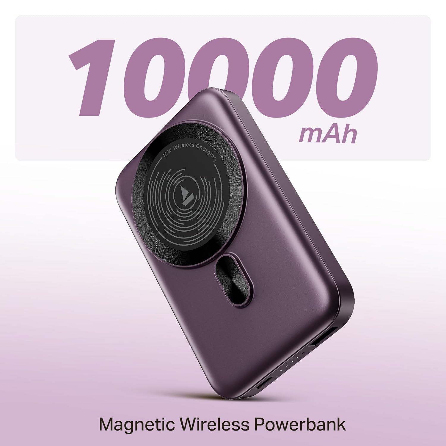 Boat Energy Shroom PB331,10000mAh Magnetic Wireless Powerbank- Purple - Image 21