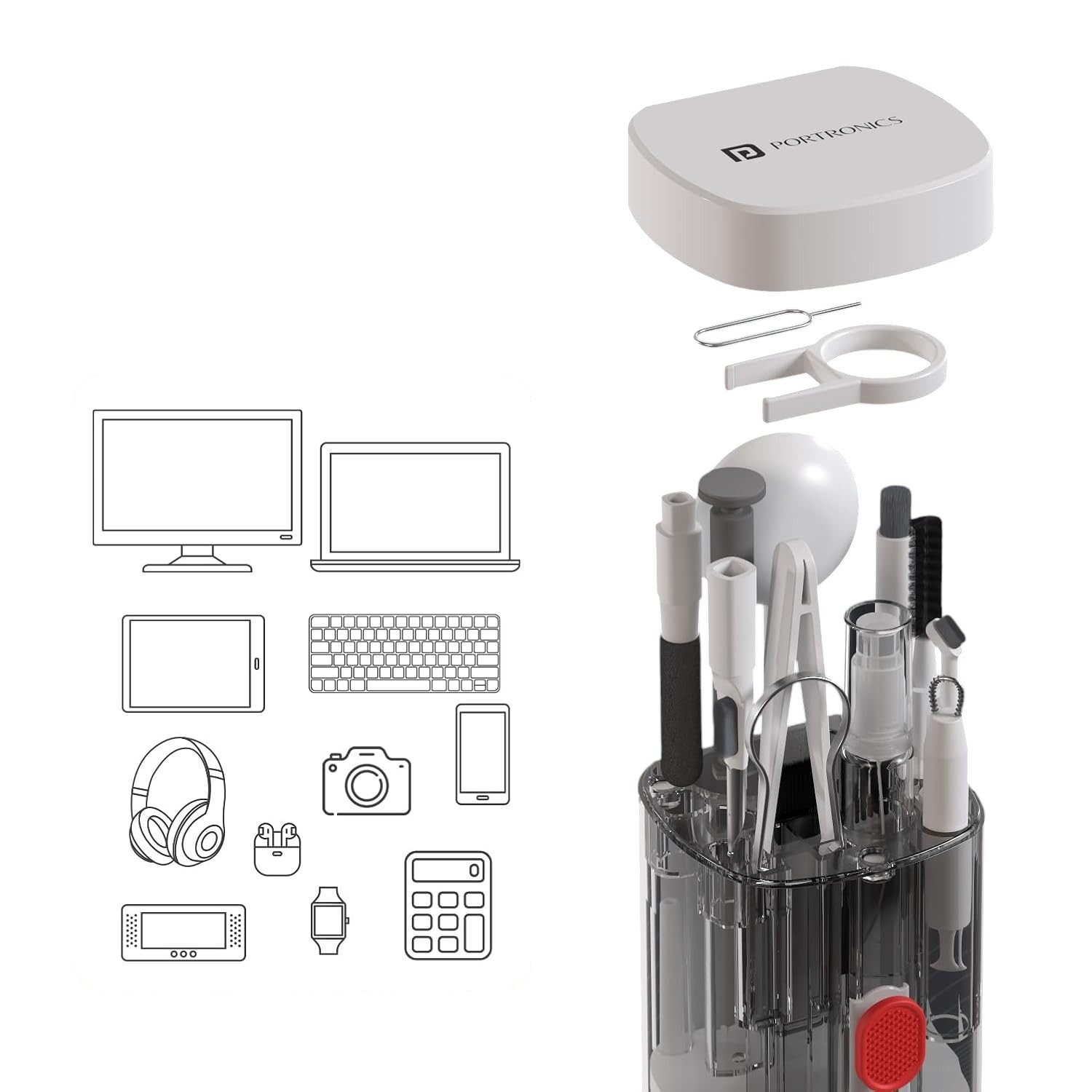 Portronics Clean T 21 in 1 Smart Multifunctional Gadget Cleaning Kit