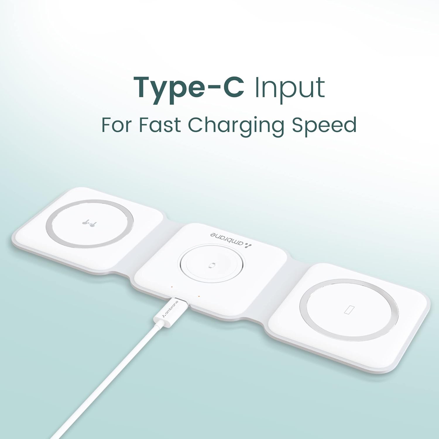 Ambrane Foldable 3 in 1 Wireless Charging Station - Image 5