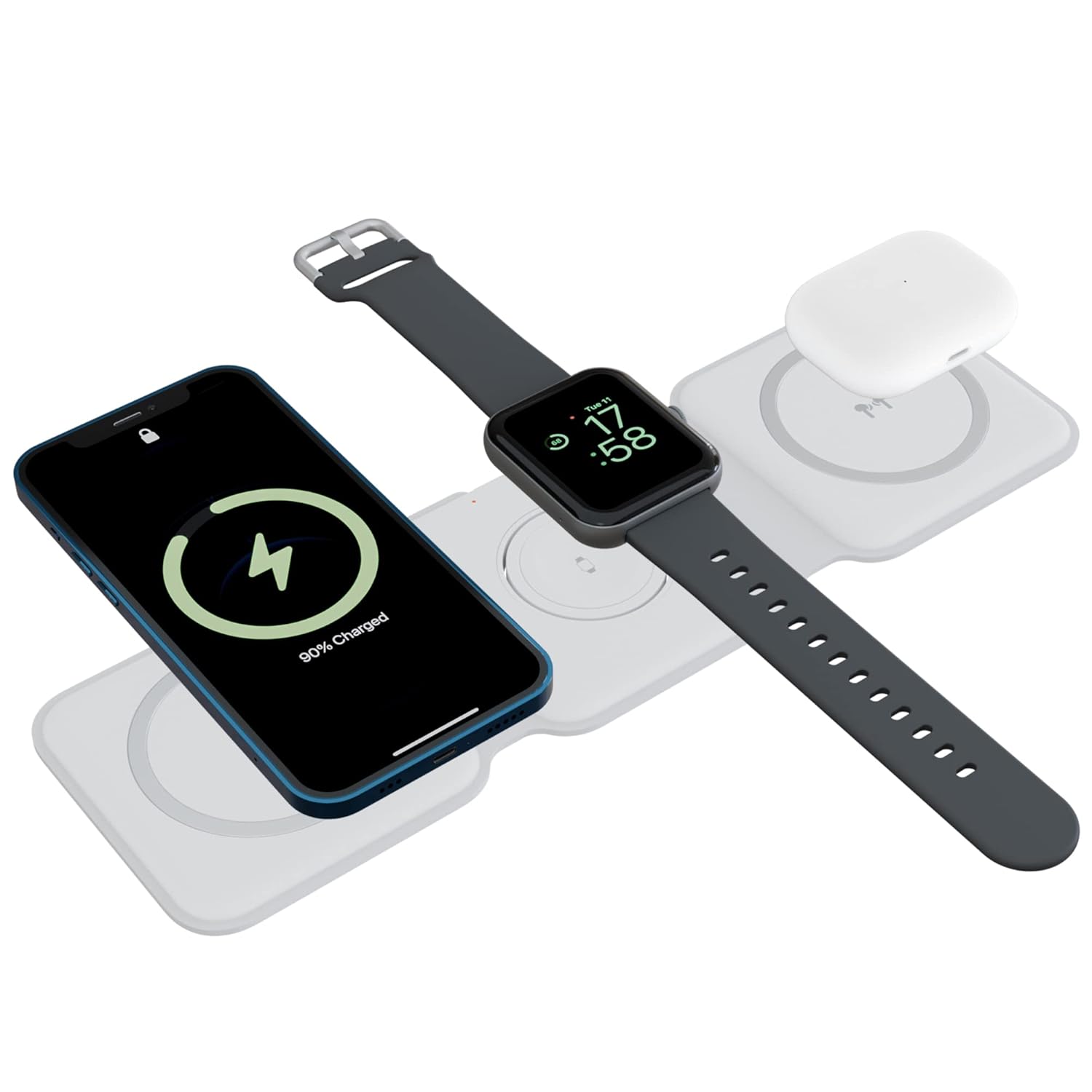 Ambrane Foldable 3 in 1 Wireless Charging Station