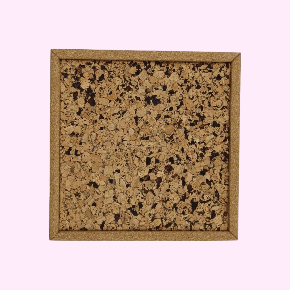 Full Single Cork Tray- 8.5" x 8.5"- Natural Brown