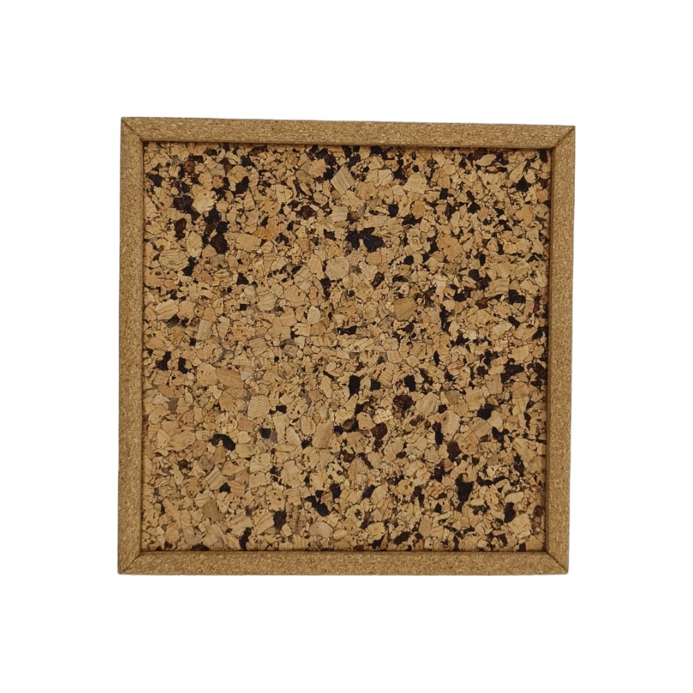 Full Single Cork Tray- 8.5" x 8.5"- Natural Brown - Image 2