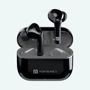Portronics Harmonics Twins S6 Earbuds- Black