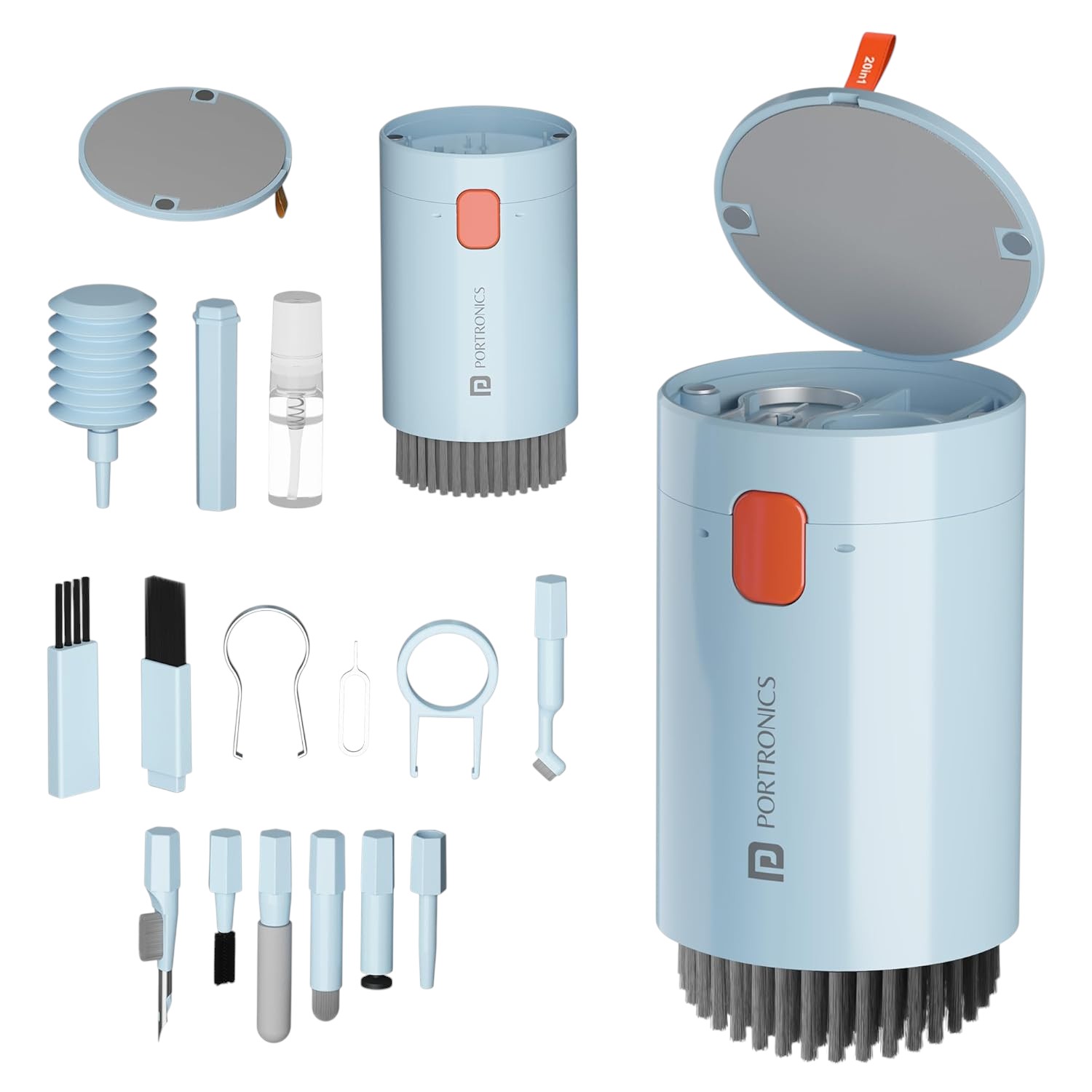 Portronics Clean G 20 in 1 Multipurpose Device Cleaner- Blue - Image 11