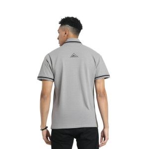 Monte Carlo Poly Cotton Tipping Polo T-shirt- Grey