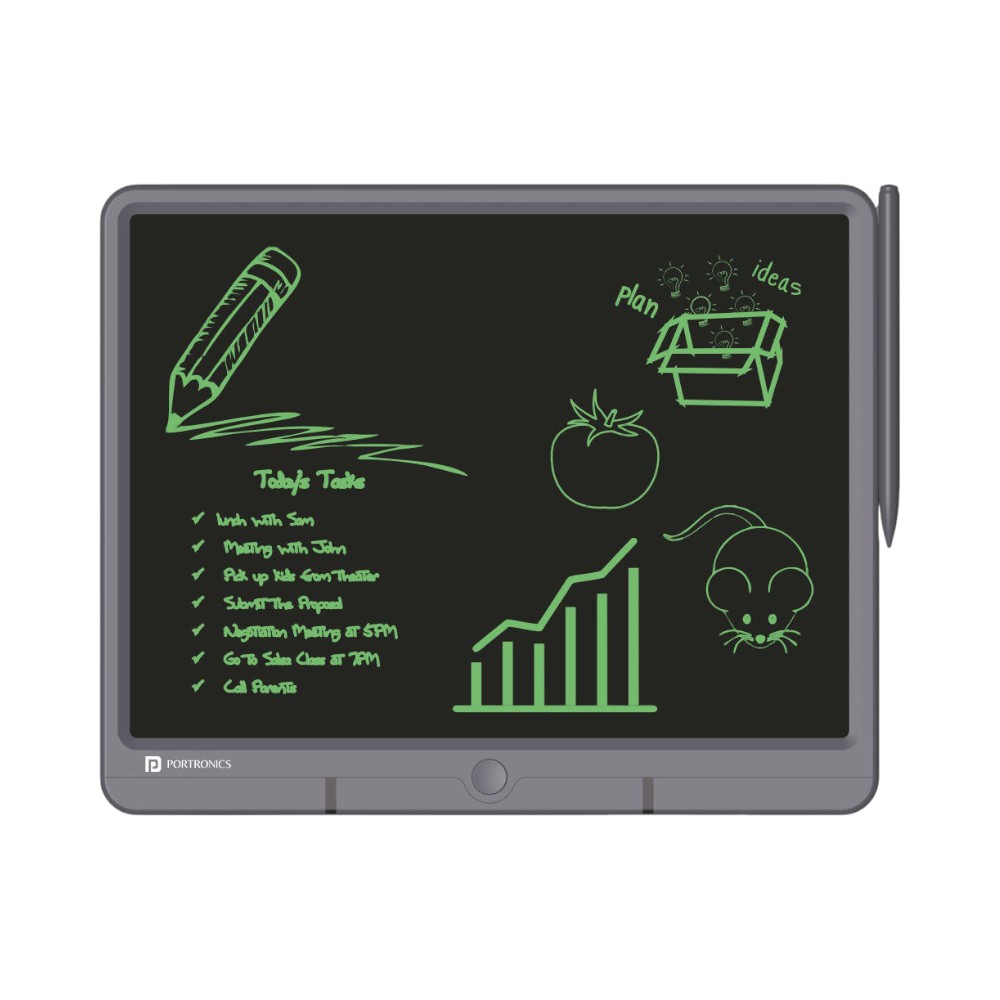 Portronics Ruffpad 15 Writing Pad- Black
