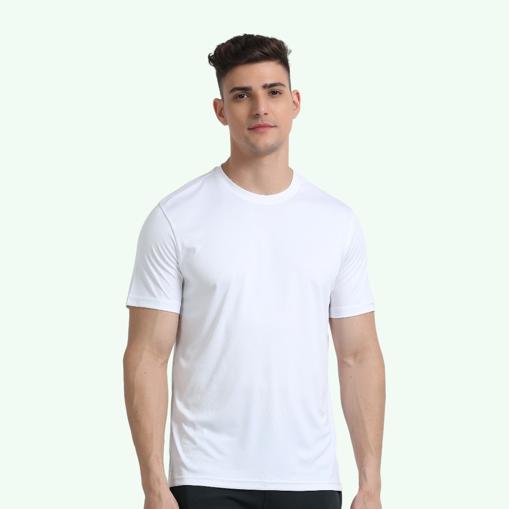 Skechers Polyester Round Neck T-shirt- White - Image 3