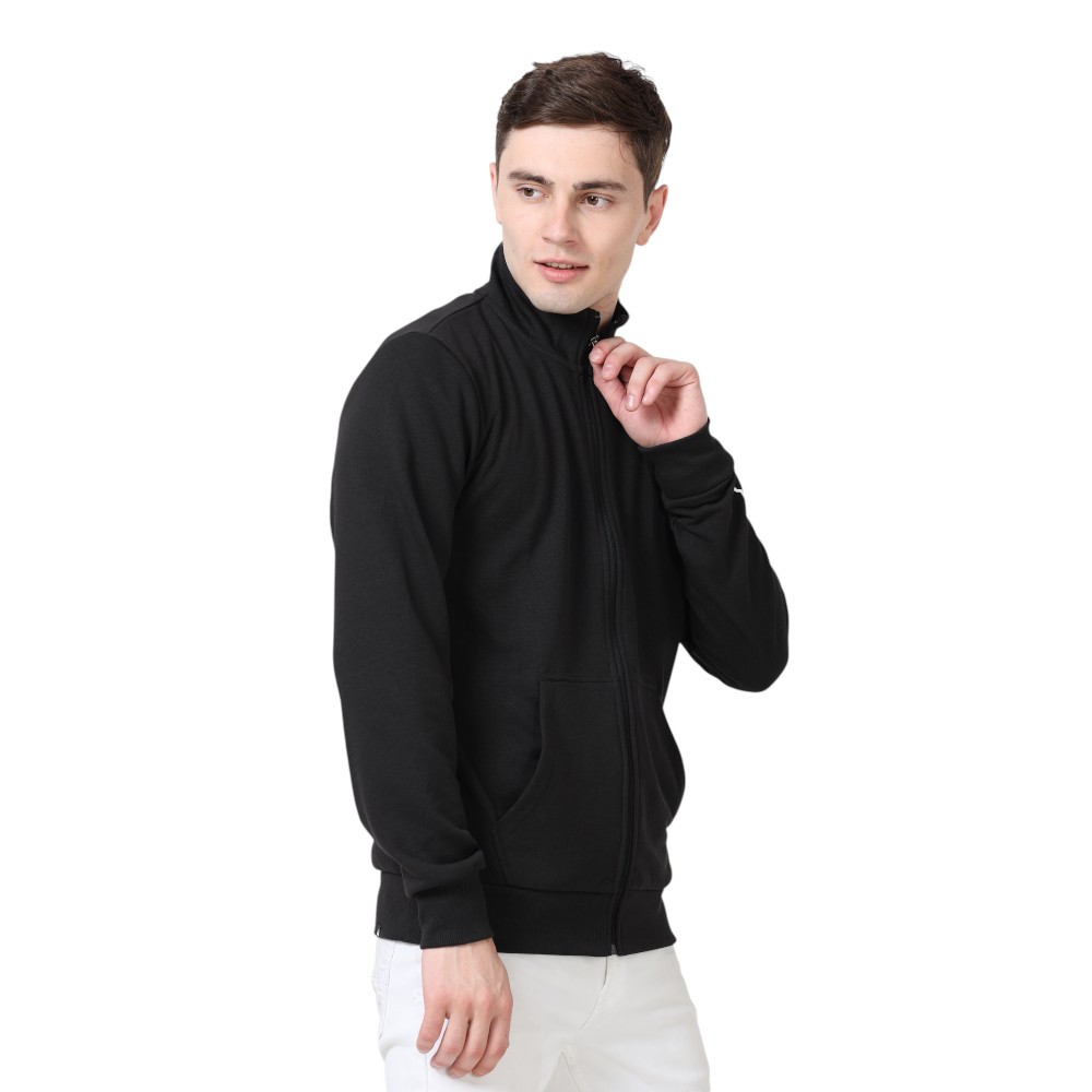 Puma Poly Cotton 280 GSM Sweat Jacket- Black - Image 3