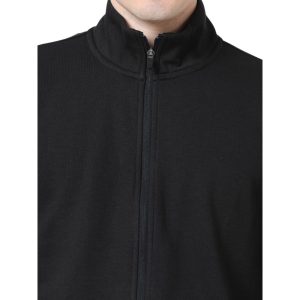 Puma Poly Cotton 280 GSM Sweat Jacket- Black