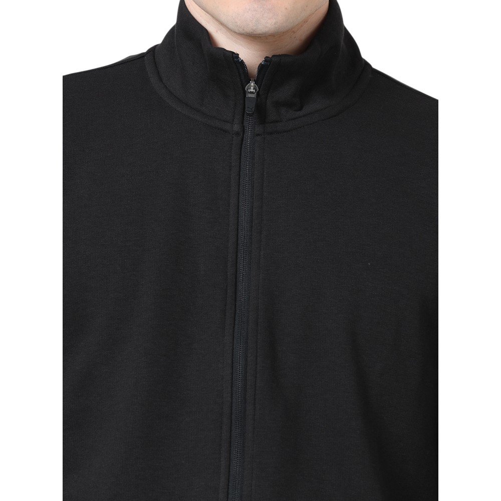 Puma Poly Cotton 280 GSM Sweat Jacket- Black