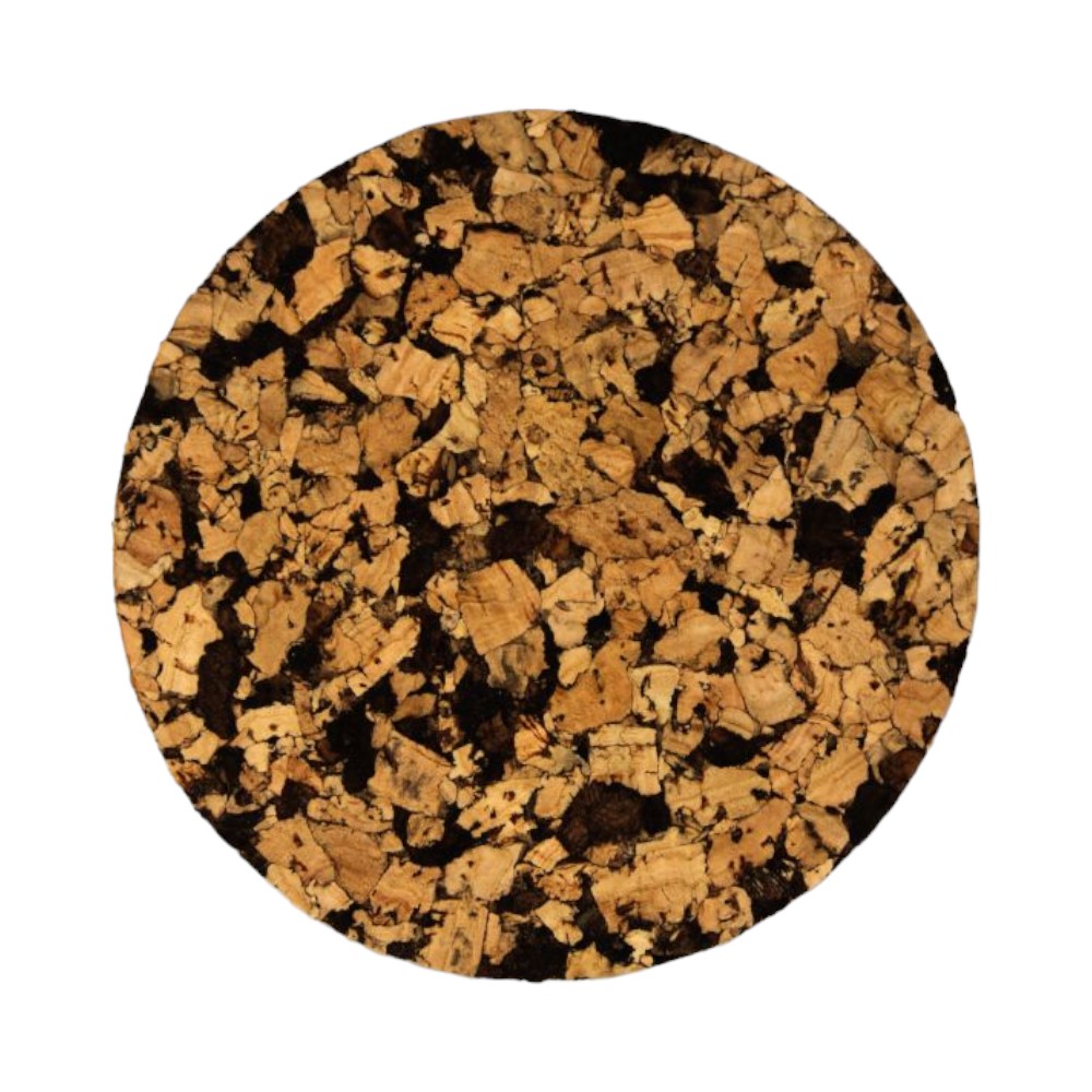 Single Textured Cork Coaster- Natural Brown - Image 2