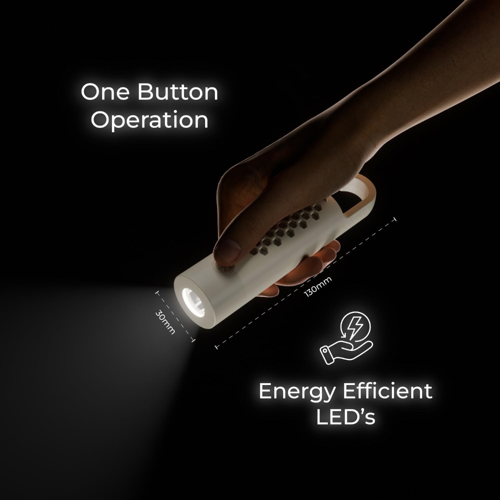 Xech Beam Rechargeable Torch Lamp- White - Image 3