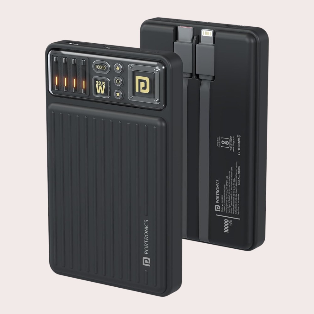 Portronics Luxcell Bind Mini Power Bank 10K