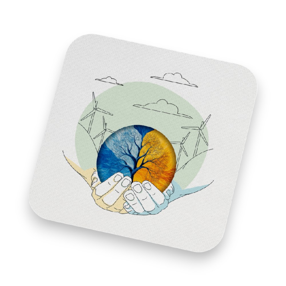 RRR Vibes Coaster with Foam - Square - 9 x 9 cm - Image 2