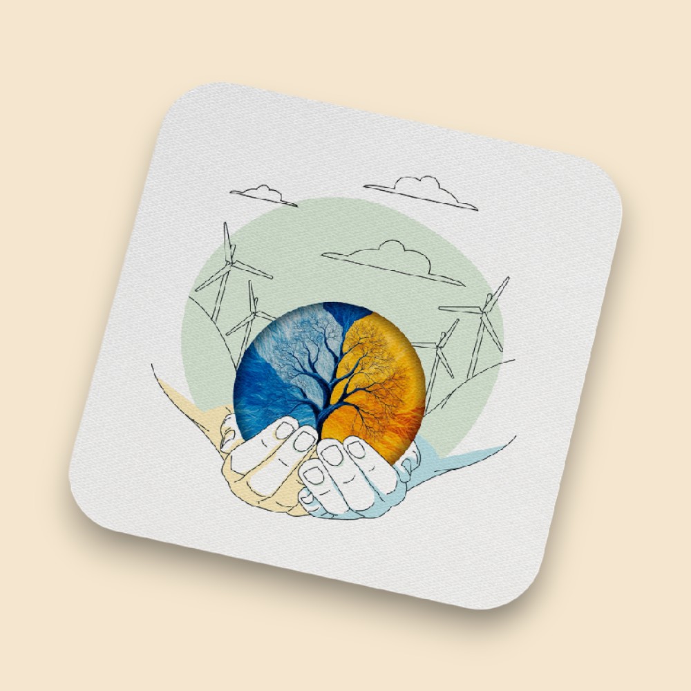 RRR Vibes Coaster with Foam - Square - 9 x 9 cm
