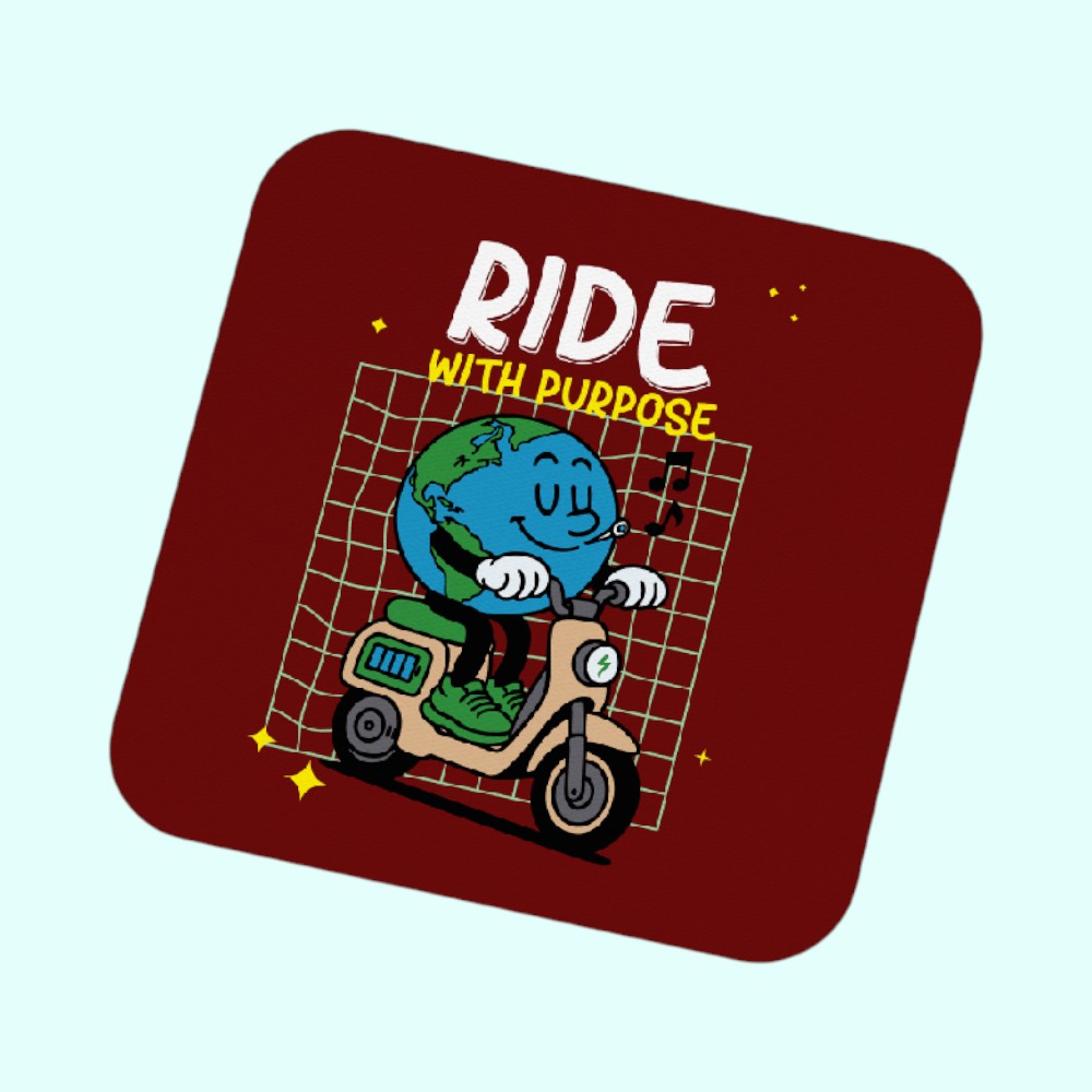 RRR Vibes Coaster with Foam - Square - 9 x 9 cm - Image 9