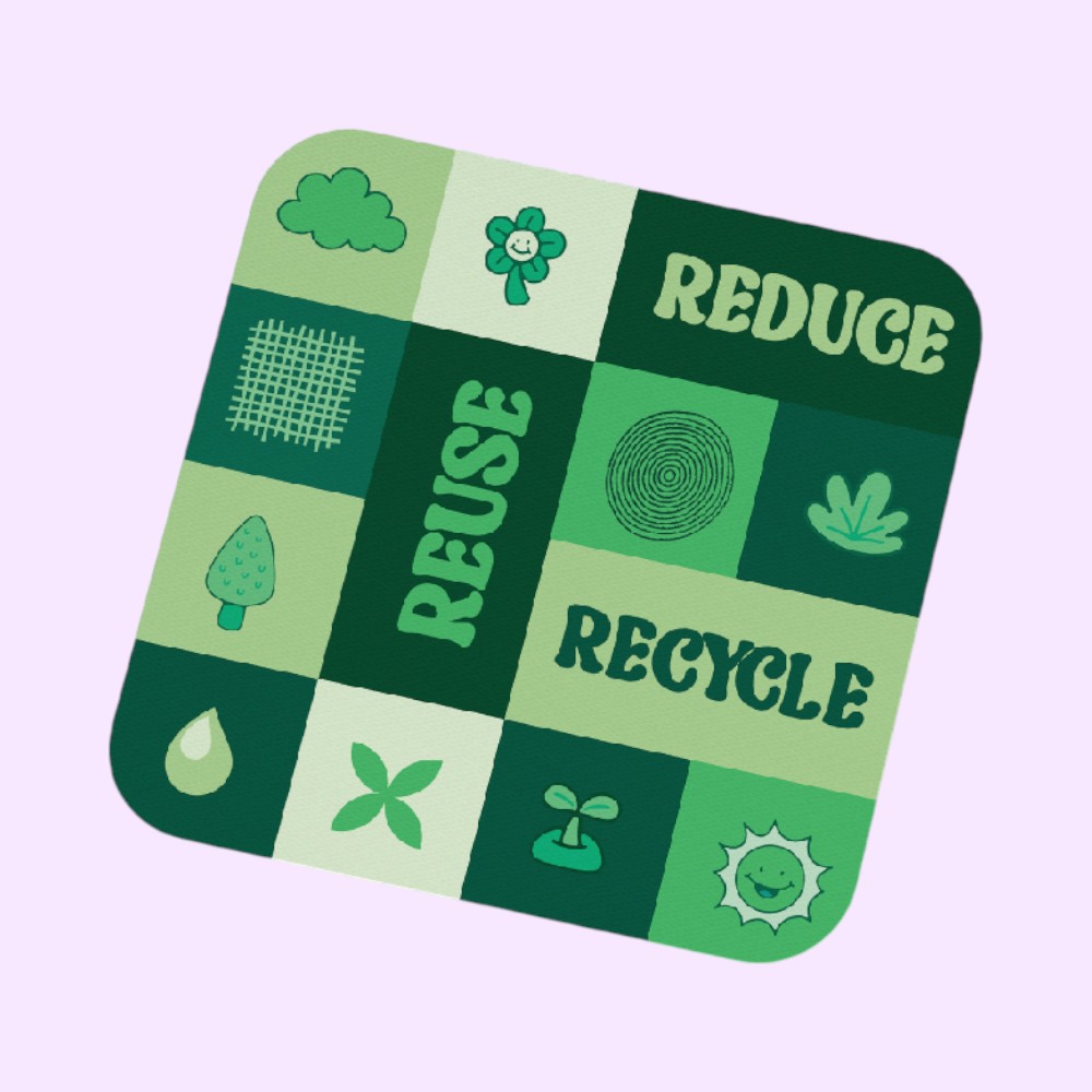 RRR Vibes Coaster with Foam - Square - 9 x 9 cm - Image 17