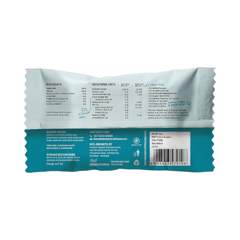 The Whole Truth Cranberry Protein Bar-52g